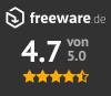 Freeware.de: 4,7 Sterne von 5